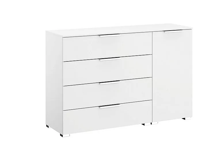 Formes Decor 4 Drawer 1 Door Chest - White