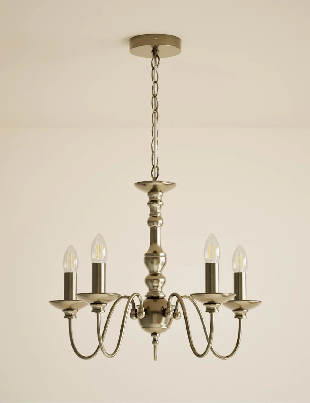 M&S Bethany Chandelier Antique Brass