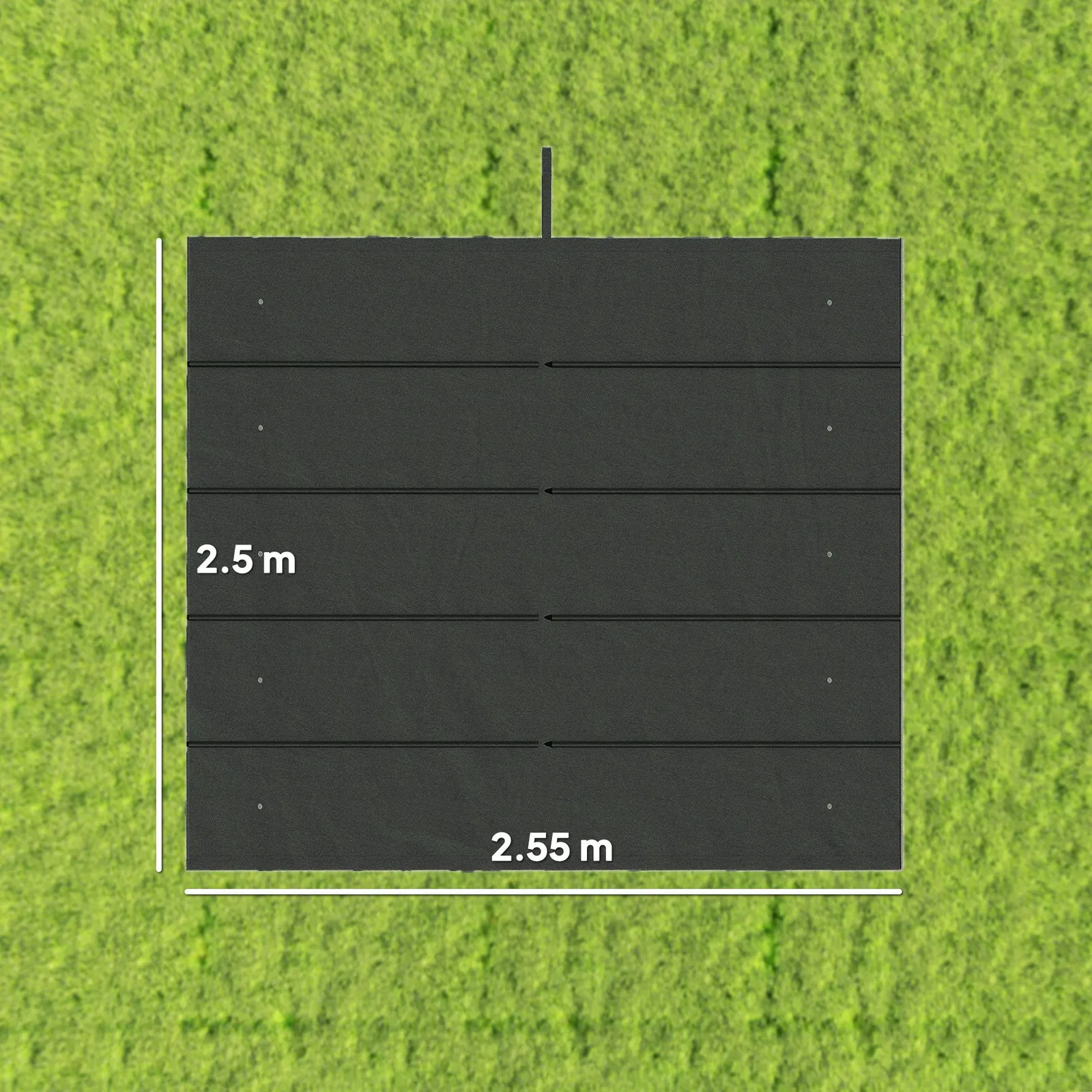 OUTSUNNY 2.55x2.5 m Pergola Cover Replacement for 3x3 m Frame in Dark Grey 3