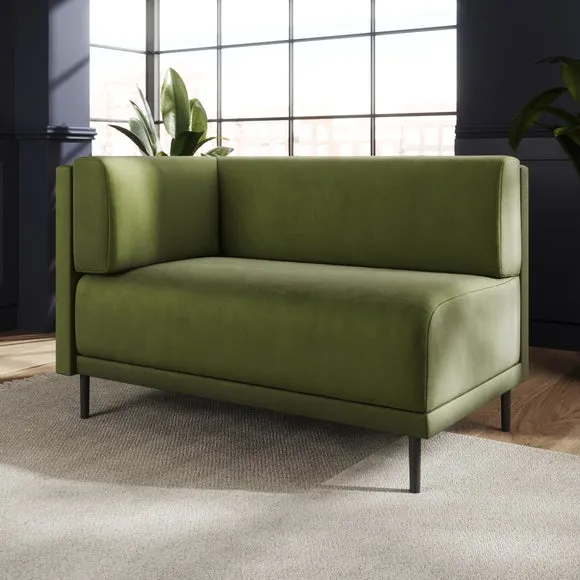 Mae Corner Dining Bench, Matte Plush Velvet 2