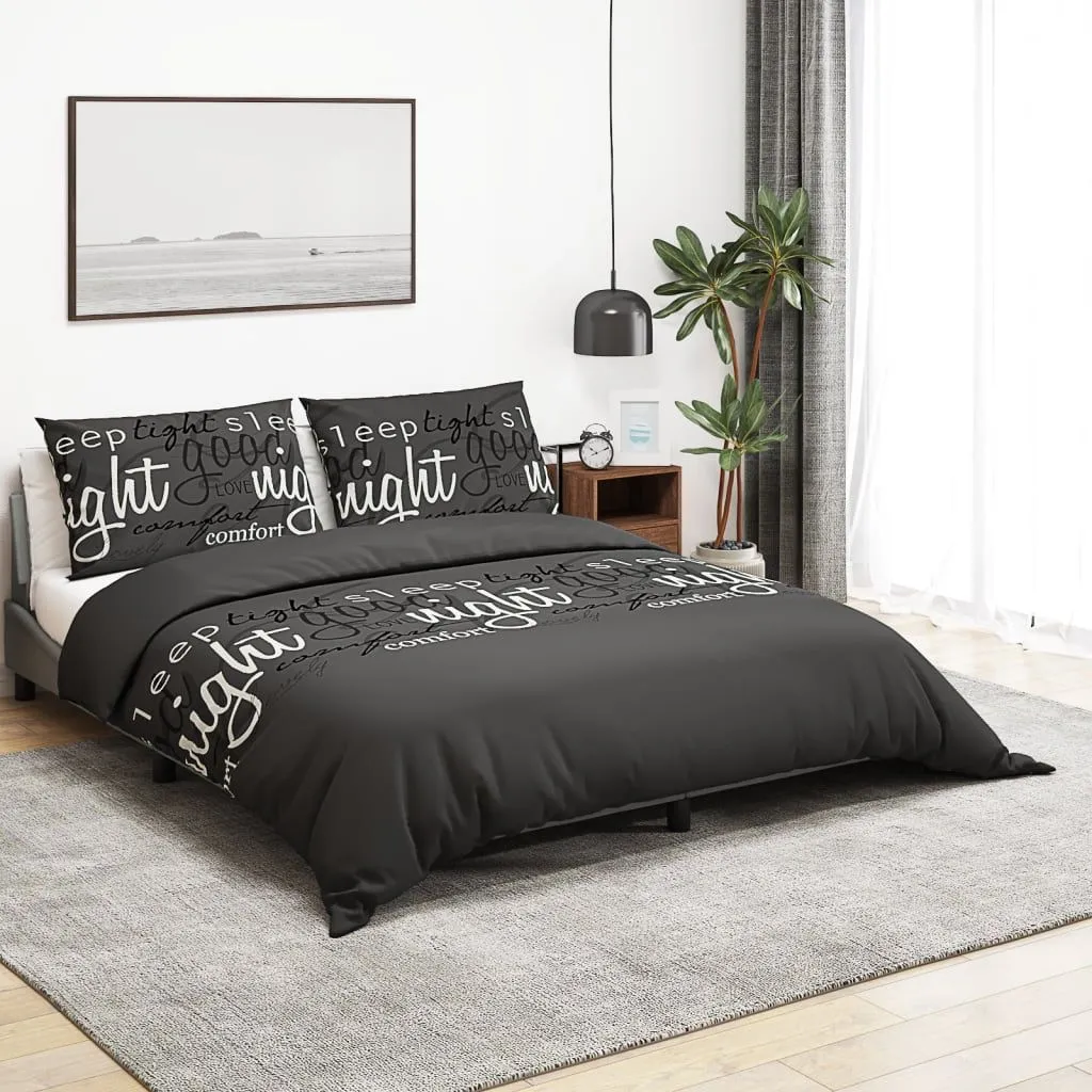 Berkfield Home Duvet Cover Set Black 260x240 cm Cotton