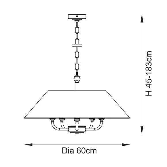Vogue Leila 5 Light Adjustable Pendant Light 6