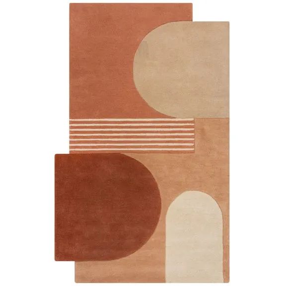 Lozenge Abstract Shaped Wool Rug 5