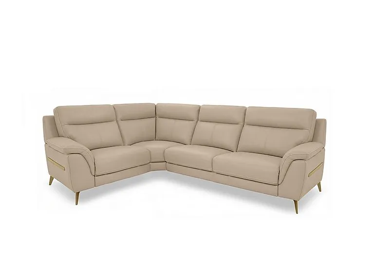 Eclipse Small Leather Left Hand Facing Corner Sofa
