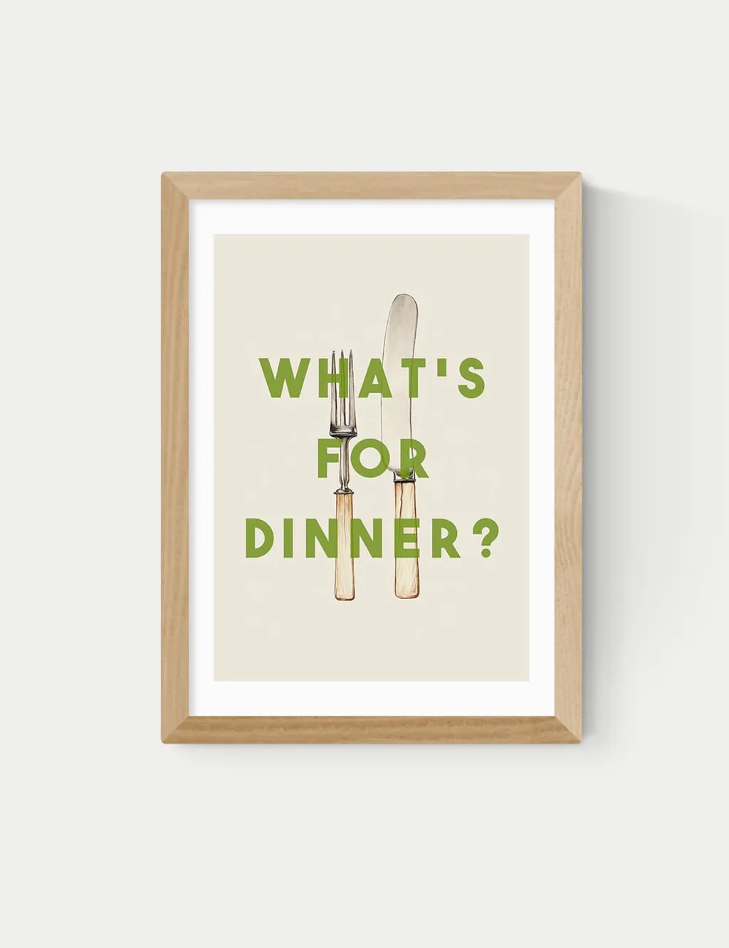 East End Prints What's For Dinner Framed Art Natural