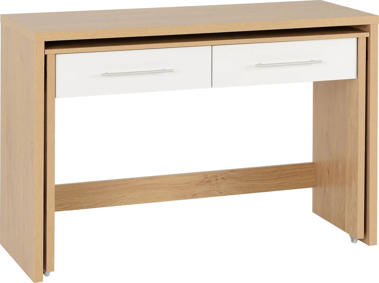 Seconique Seville 2 Drawer Slider Desk in White 5