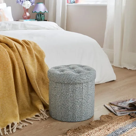 Vintage Ditsy Round Ottoman