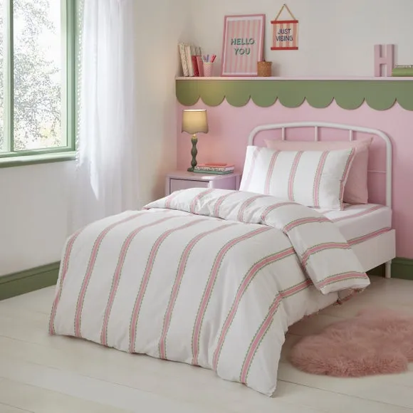 Scallop Stripe Fitted Bed Sheet 3