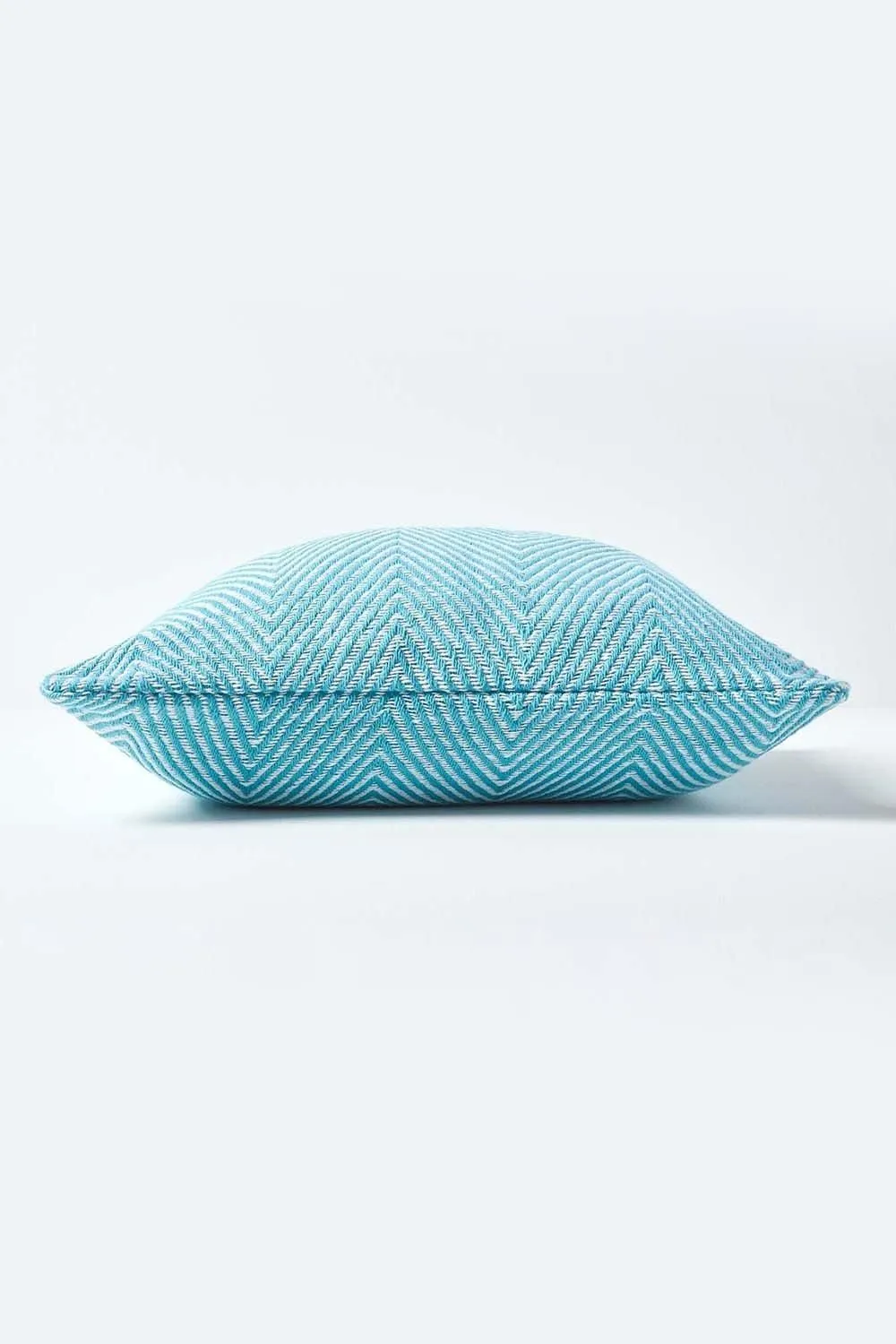 Homescapes Cotton Halden Cushion Cover in Teal 2