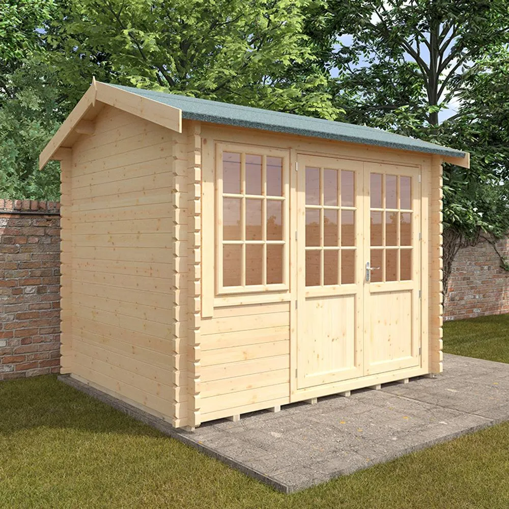 Buttercup Farm 10x8w The Henley Plus 44mm Cabin - L295 x W235 x H262.3 cm in Natural 2