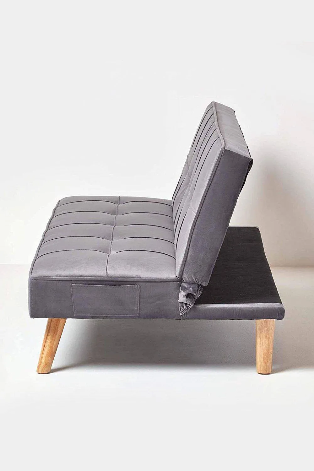 Homescapes Bower Velvet Sofa Bed in Dark Grey 4