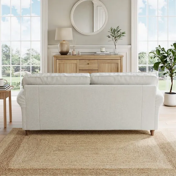 Flori Chenille Soft Texture 3 Seater Sofa 2