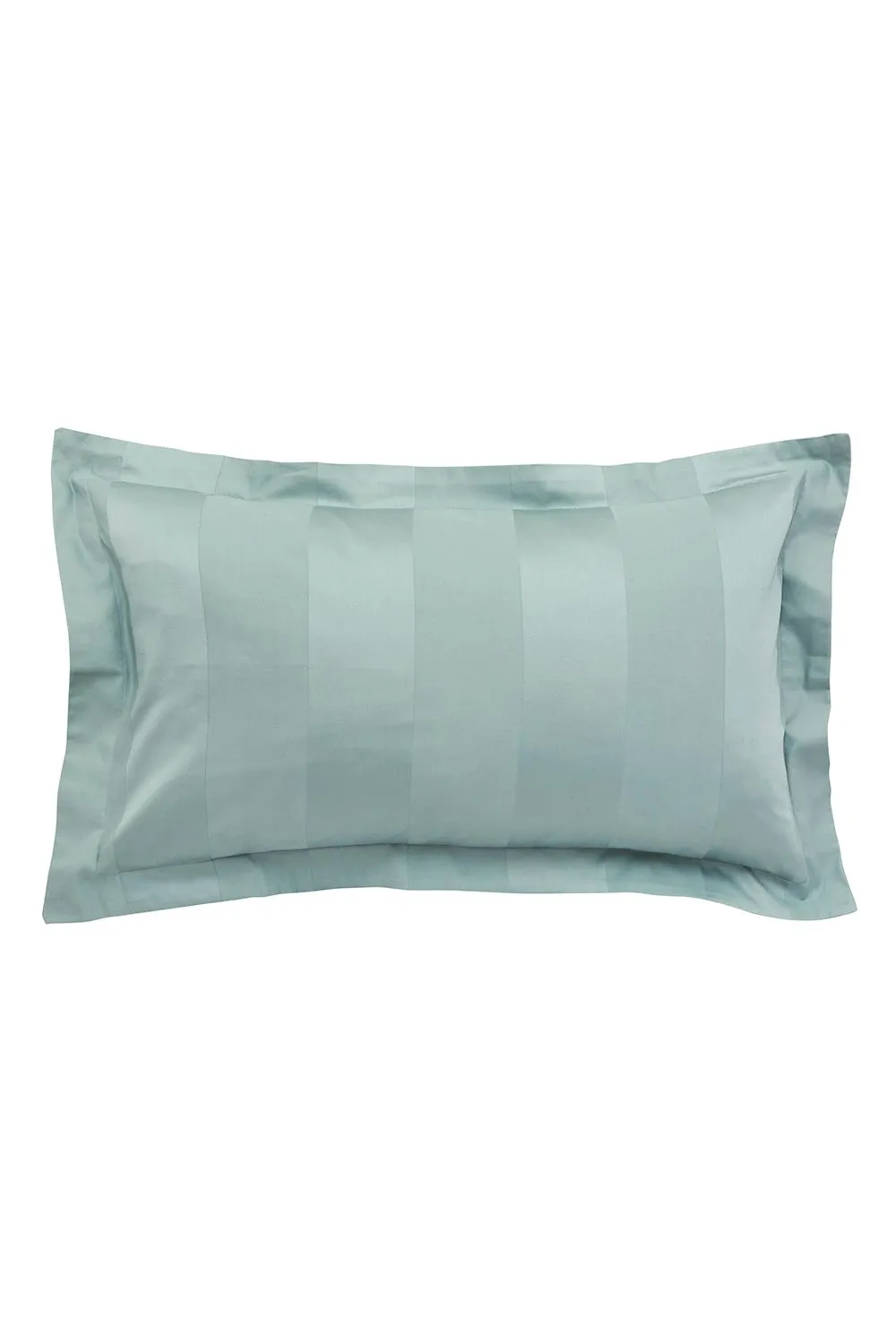 1951 'Serra' Luxury Satin Stripe 250 Thread Count Sateen Duvet Cover Set in Green 3