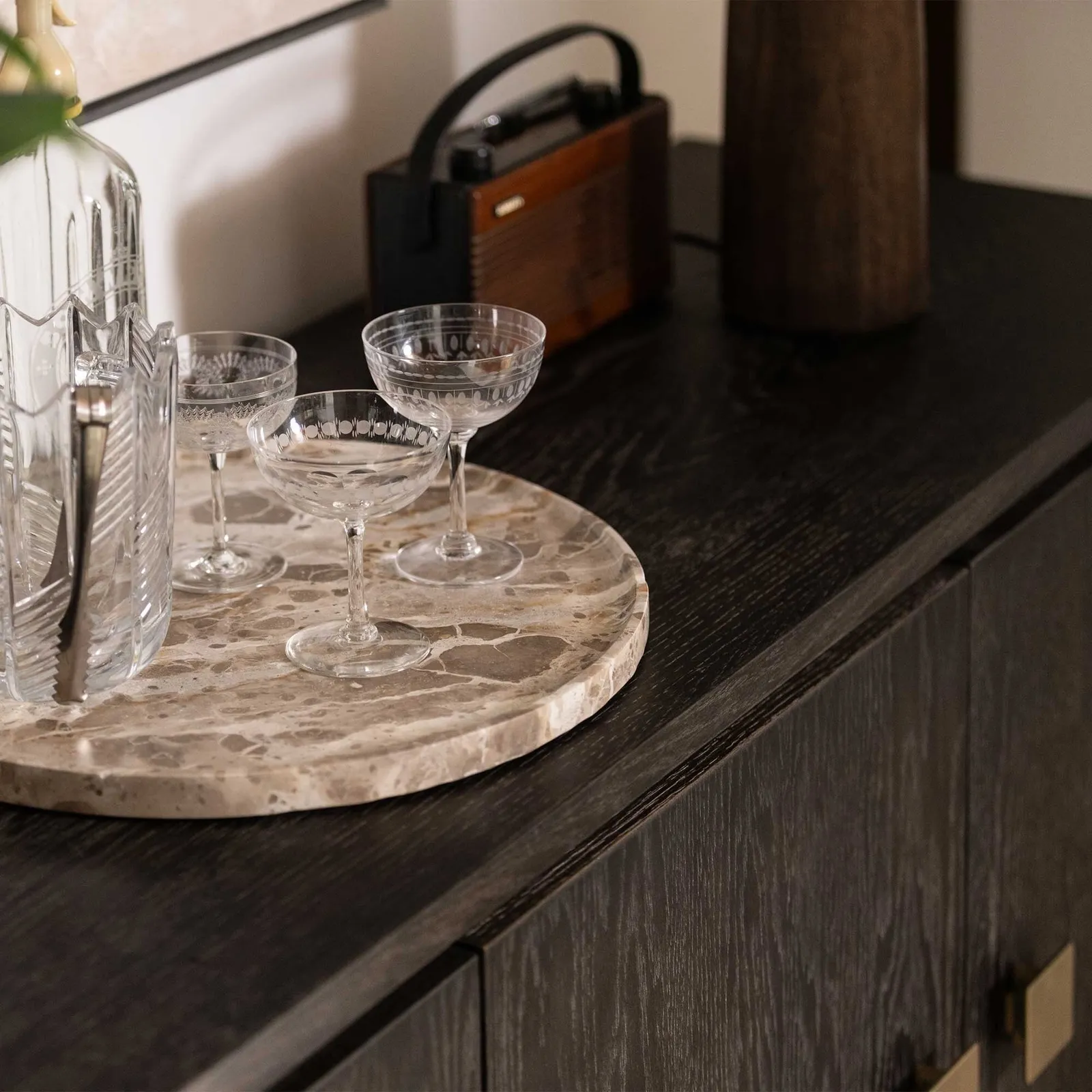 Cantha 4 Door Sideboard, Brown Oak | Barker & Stonehouse 6