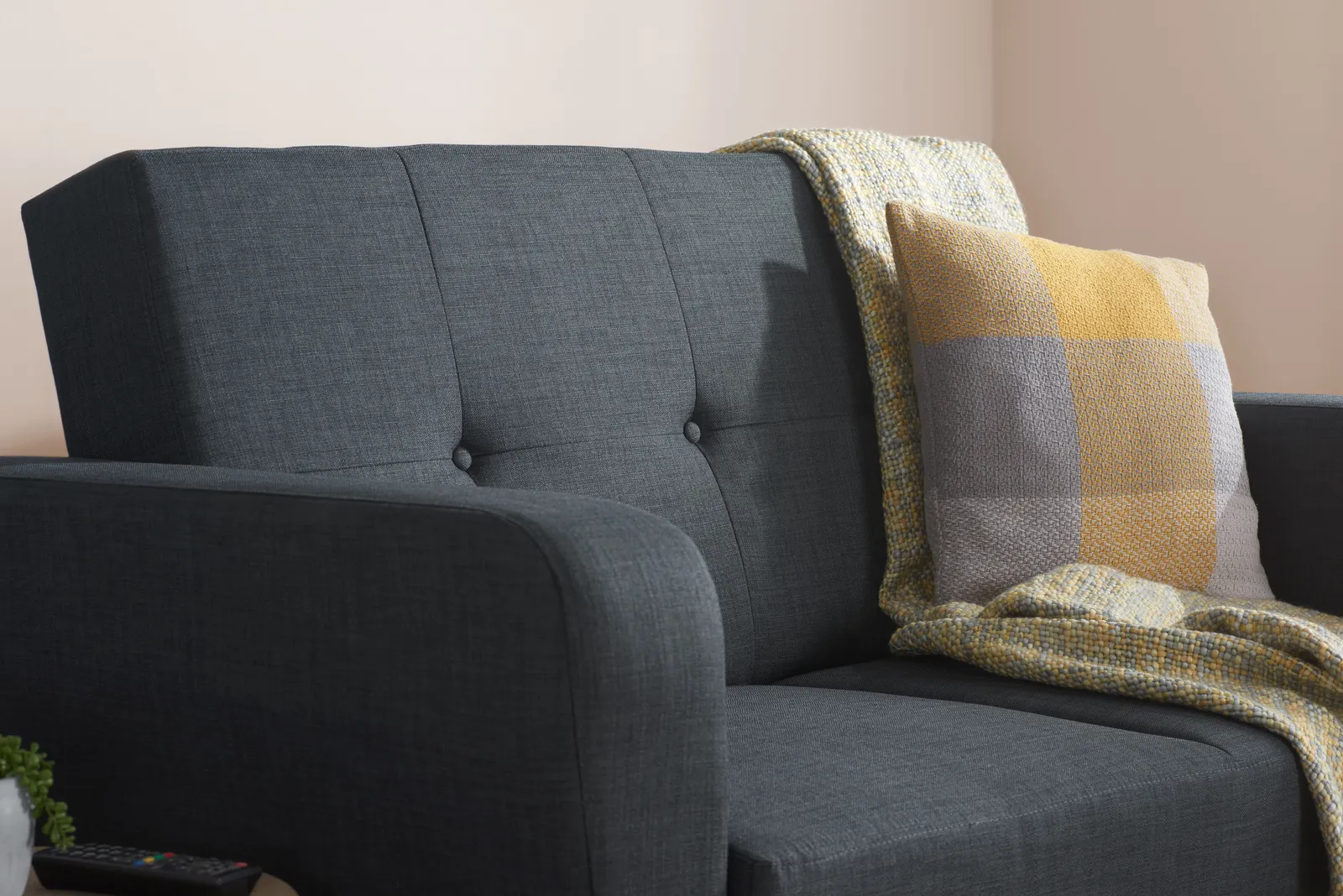 Birlea Grey Fabric Sofa Bed Farrow Bed Settee Contemporary 3