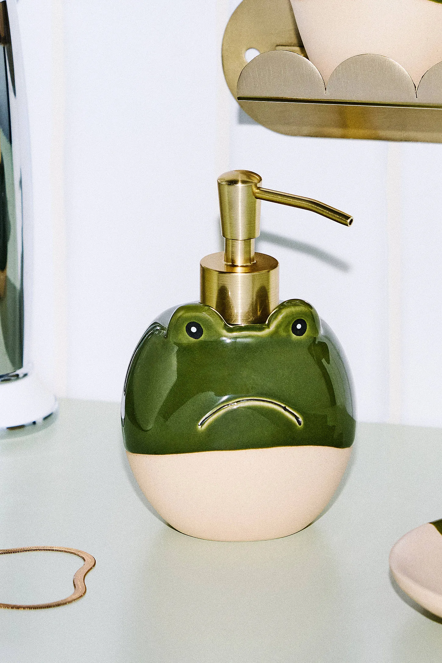 Grumpy Frog Soap Dispenser - Green ALL