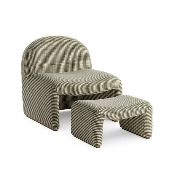 Monty Bobble Chenille Accent Chair And Footstool 6