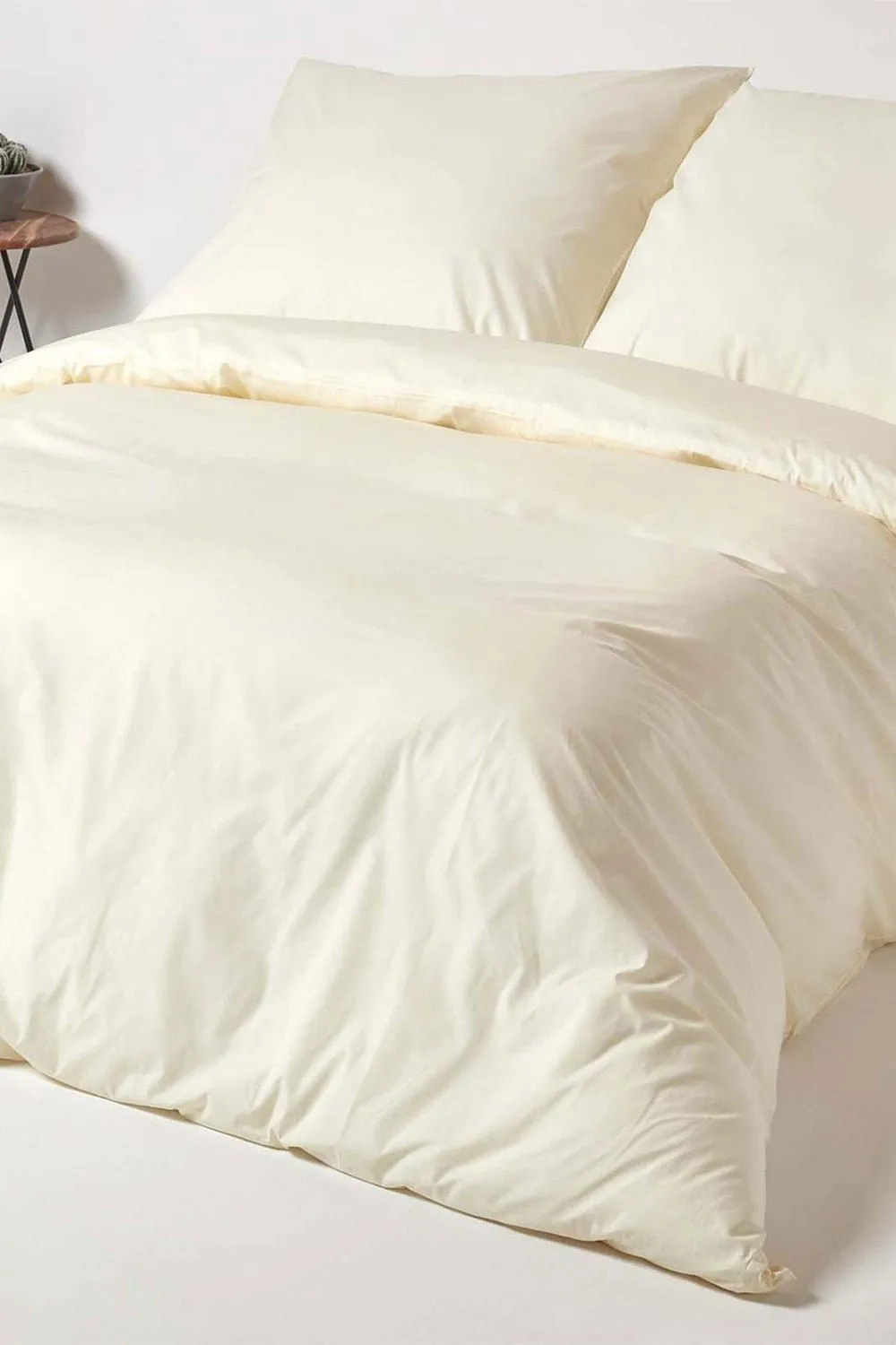 Homescapes Continental Egyptian Cotton Duvet Cover Set 200 TC in Cream 2