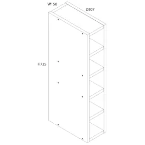 Wickes Ohio Stone Shaker Wine Rack - 150mm 2