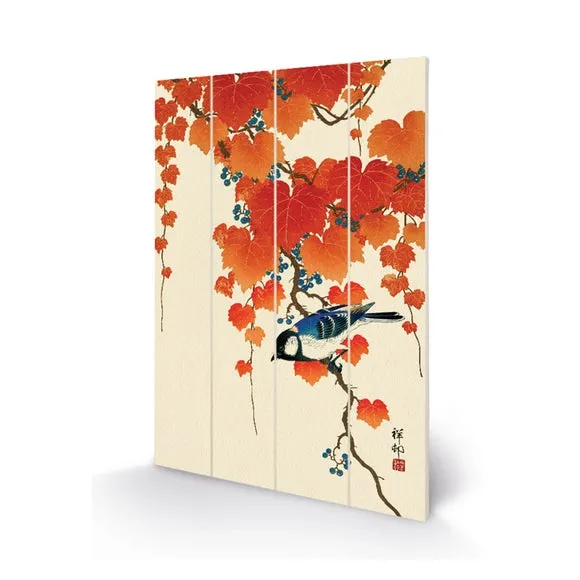 The Art Group Bird and Red Ivy Wooden Wall Art 2