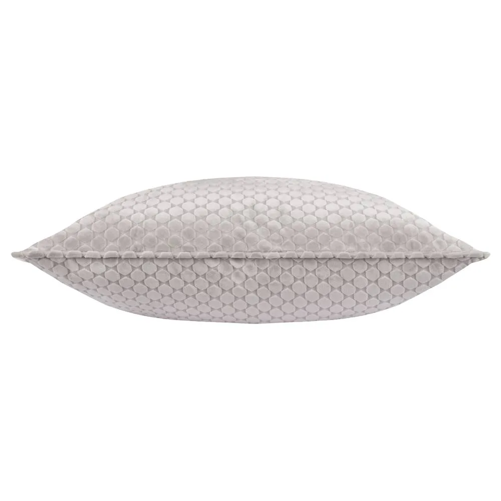 Paoletti Neptune Velvet Cushion in Silver 3