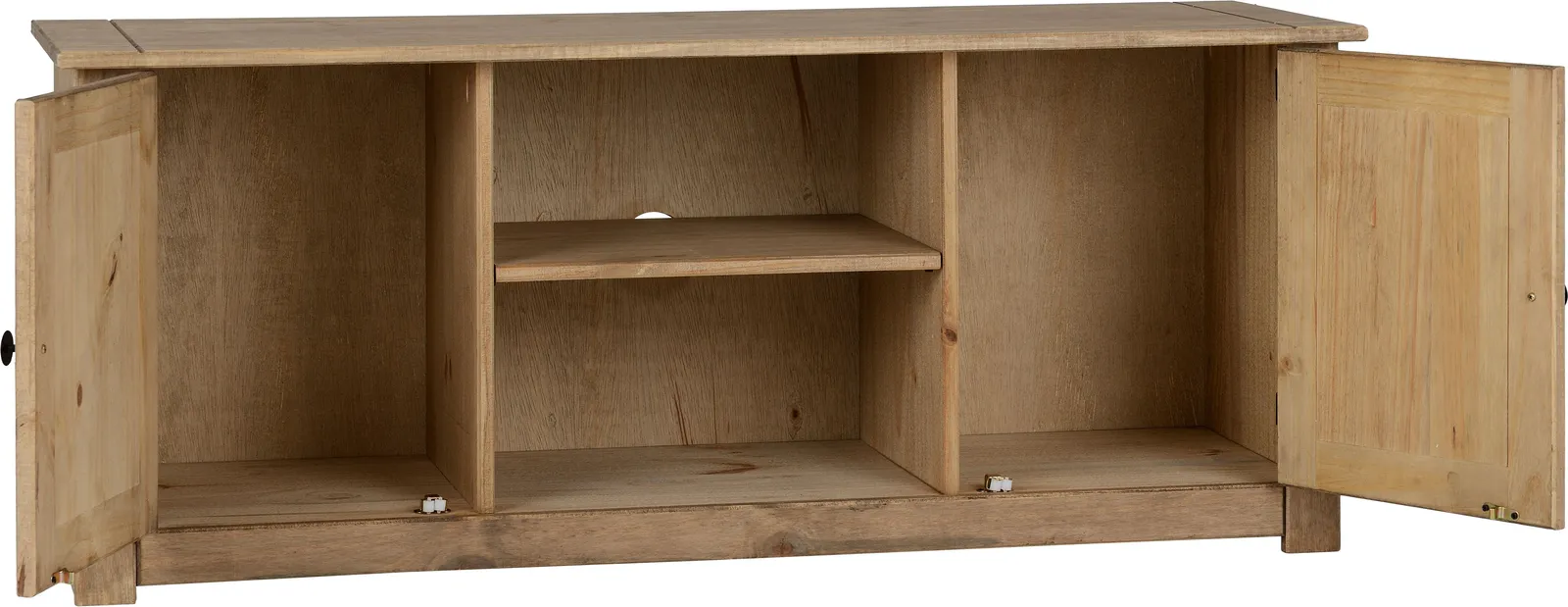 Seconique Panama 2 Door 1 Shelf Flat Screen TV Unit in Light Oak 5