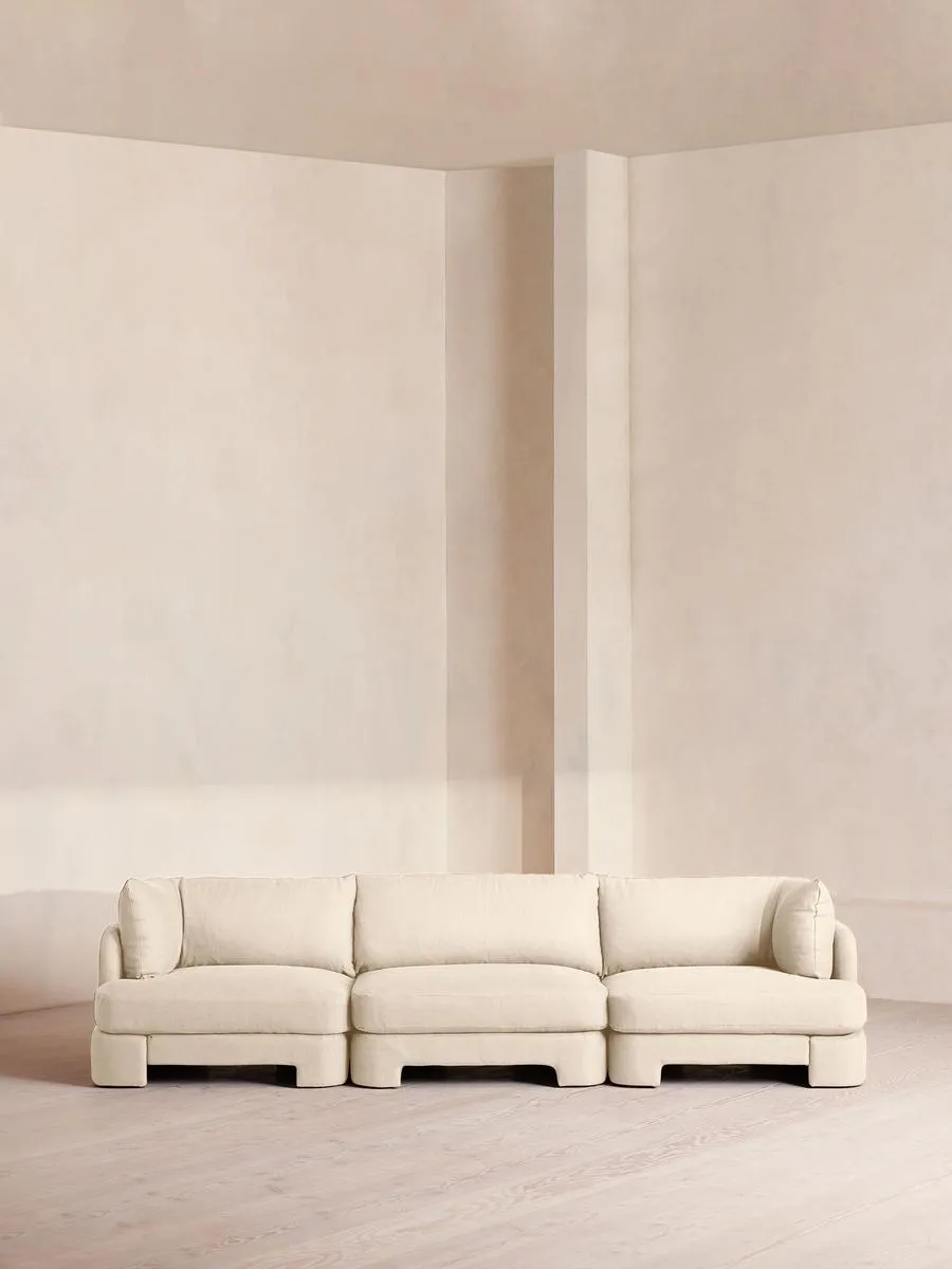 Odell Modular Sofa, Four Seater, Linen, Bisque