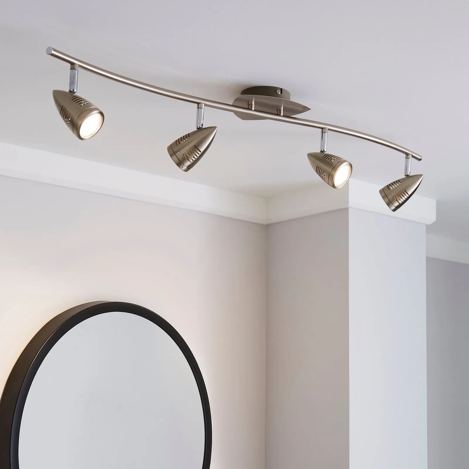 Bow 4 Light Silver Spotlight Bar Silver