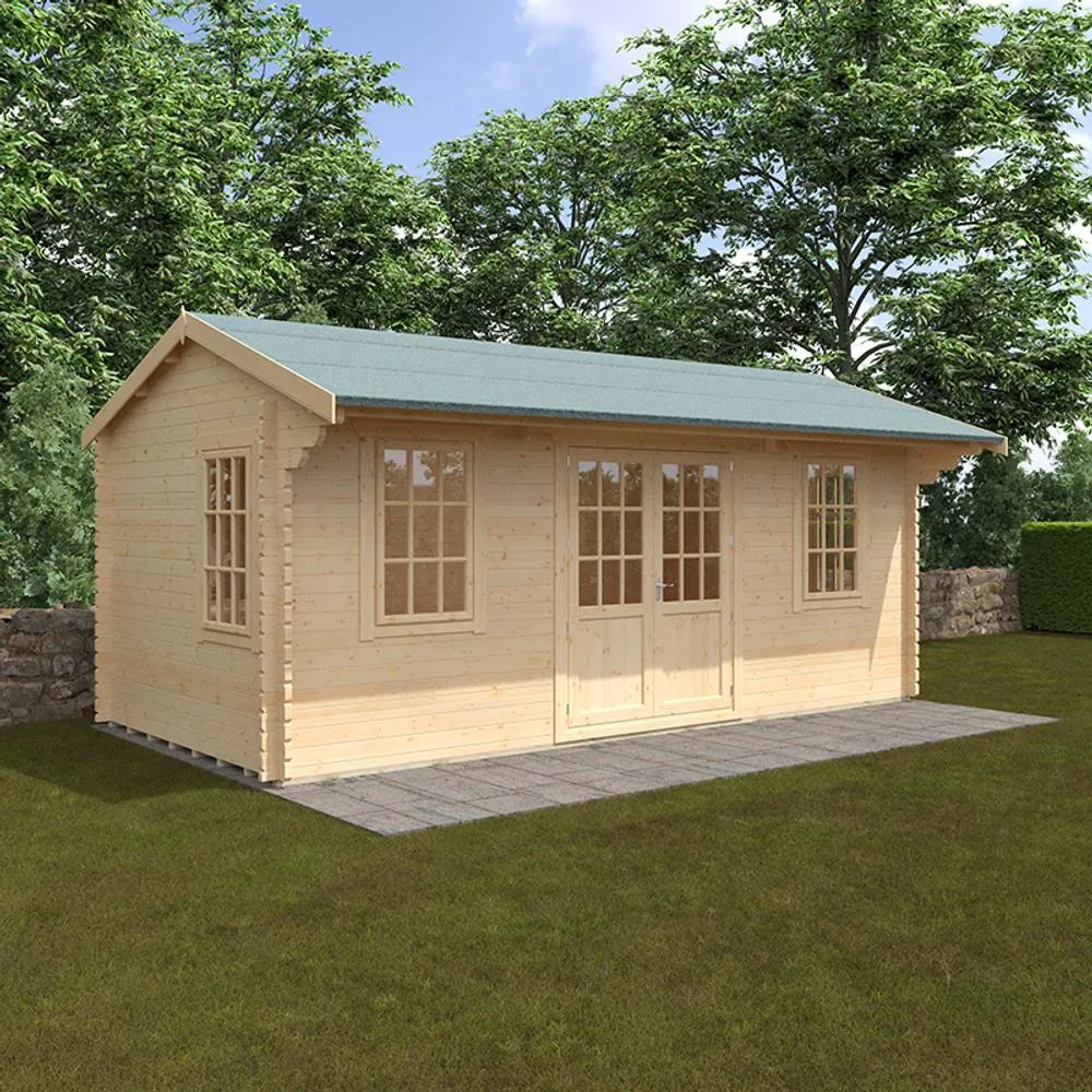 Buttercup Farm 20x10 The Dalton 44mm Cabin - L595 x W295 x H282.9 cm in Natural 2