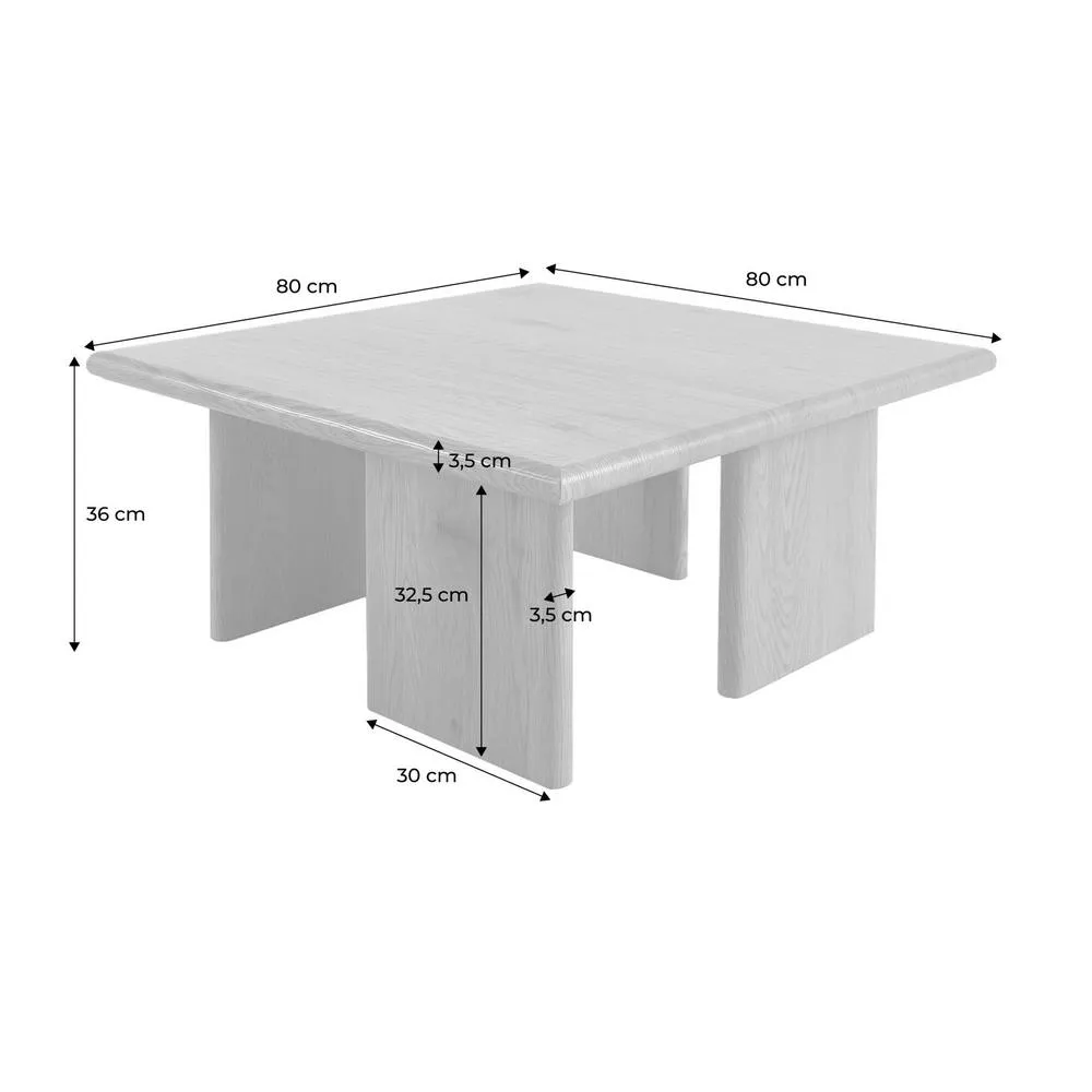 sweeek Square coffee table in Beige 5