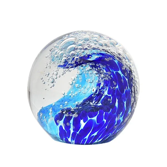 Objets d'Art Glass Ocean Wave Ornament