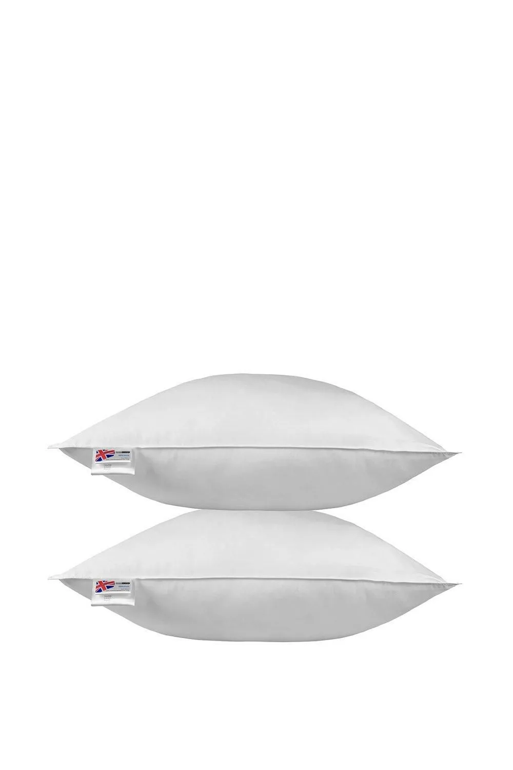 Homescapes Duck Feather & Down Euro Continental Square Pillow Pair - 80cm x 80cm in White 4