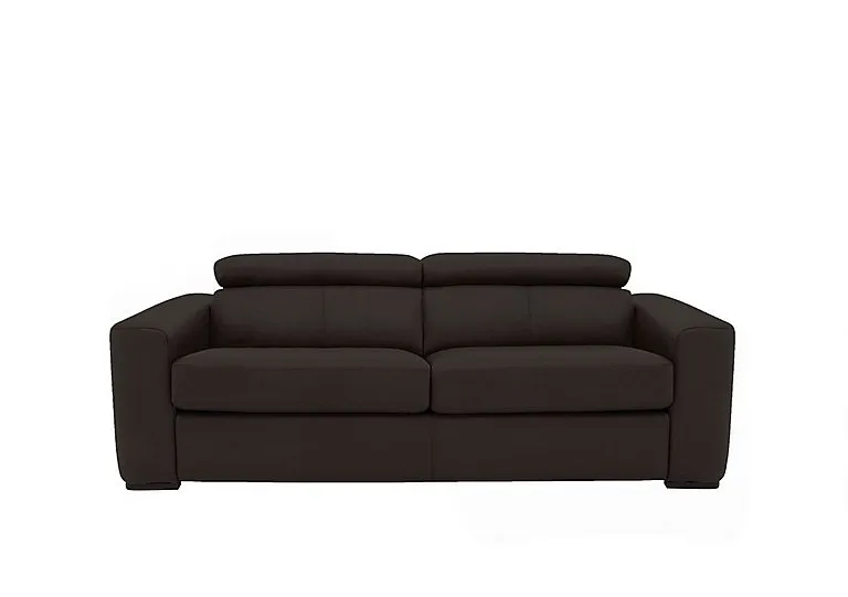 Infinity 3 Seater Leather Sofa Bed - Dark Chocolate