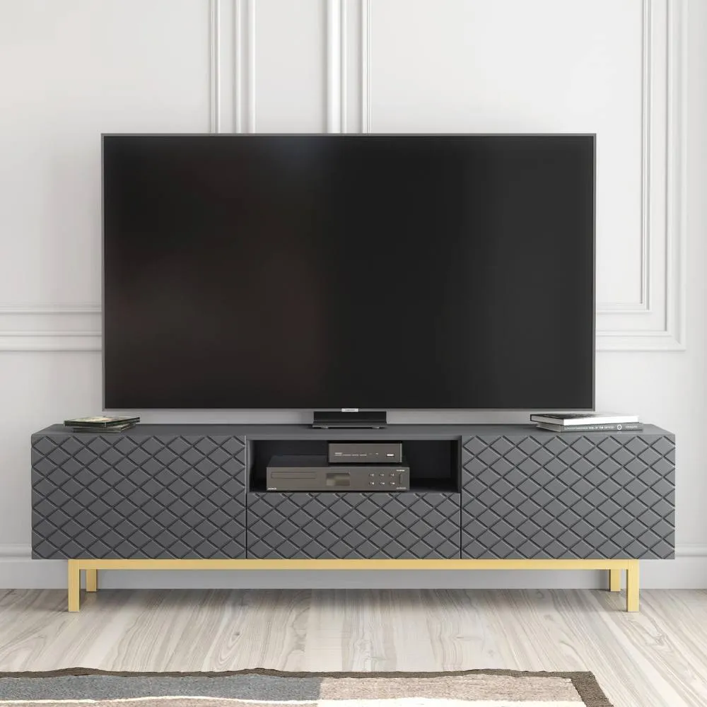 Creative Furniture Diamond Luxe TV Unit 180cm - Dark Grey