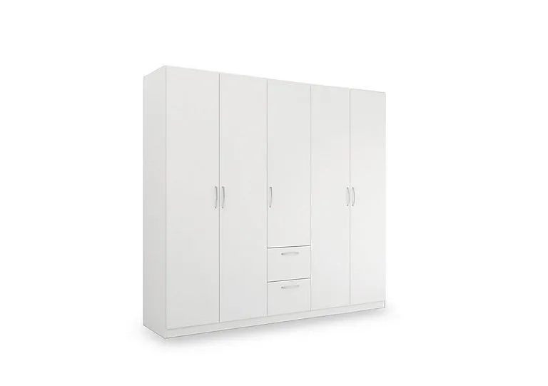 Impulse 226cm 5 Door Combi Décor Wardrobe - Alpine White