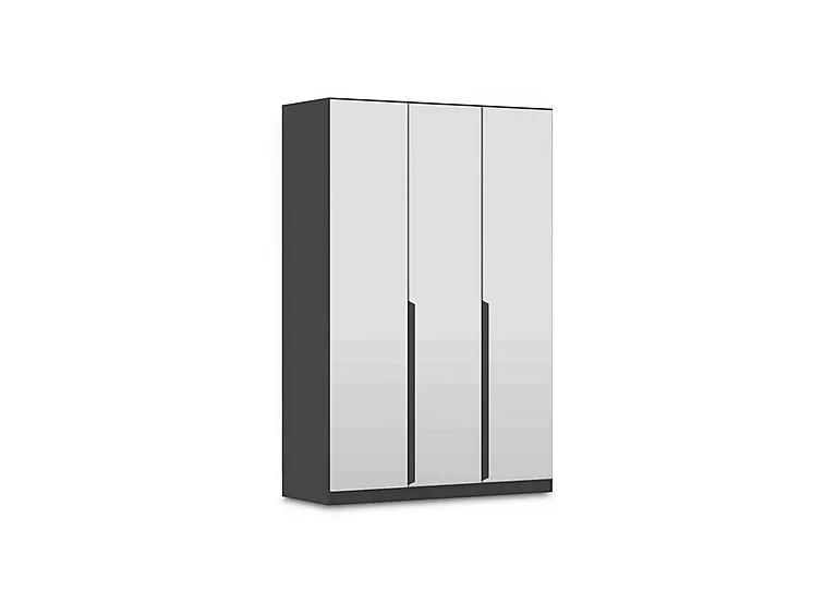 Leon 136cm 3 Door Hinged Wardrobe with 3 Mirror Doors