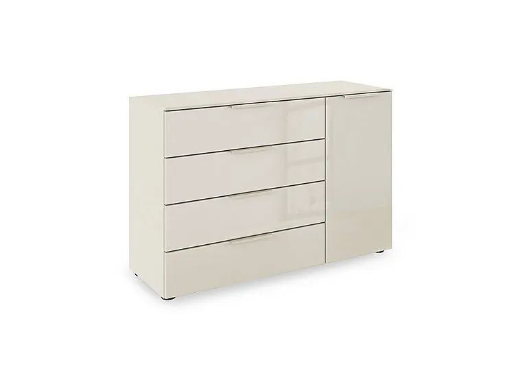 Haven 4 Drawer 1 Door Décor Chest with Glass Front