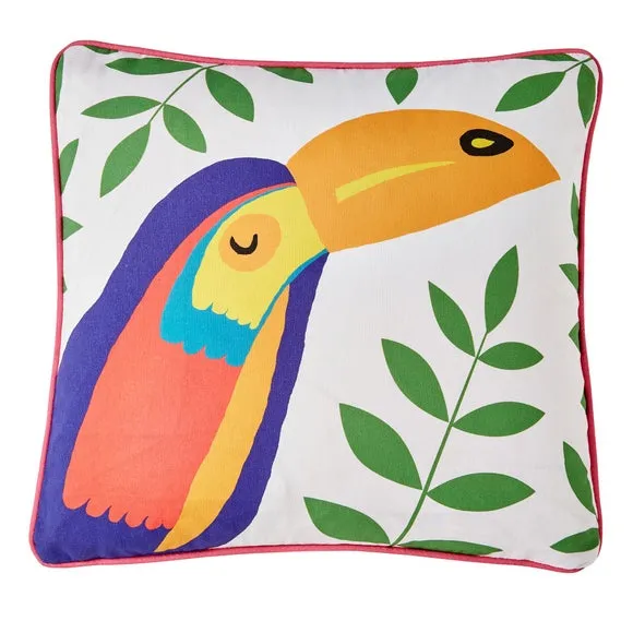 Tropical Flamingo Outdoor Cotton Filled Cushion 2