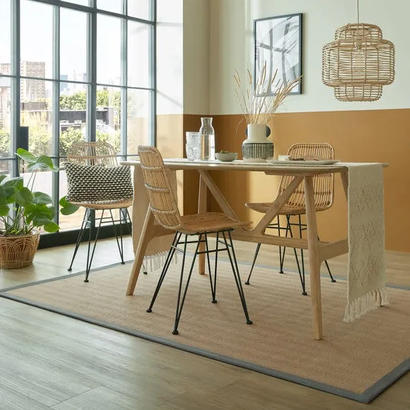 Herringbone Jute Border Rug 1