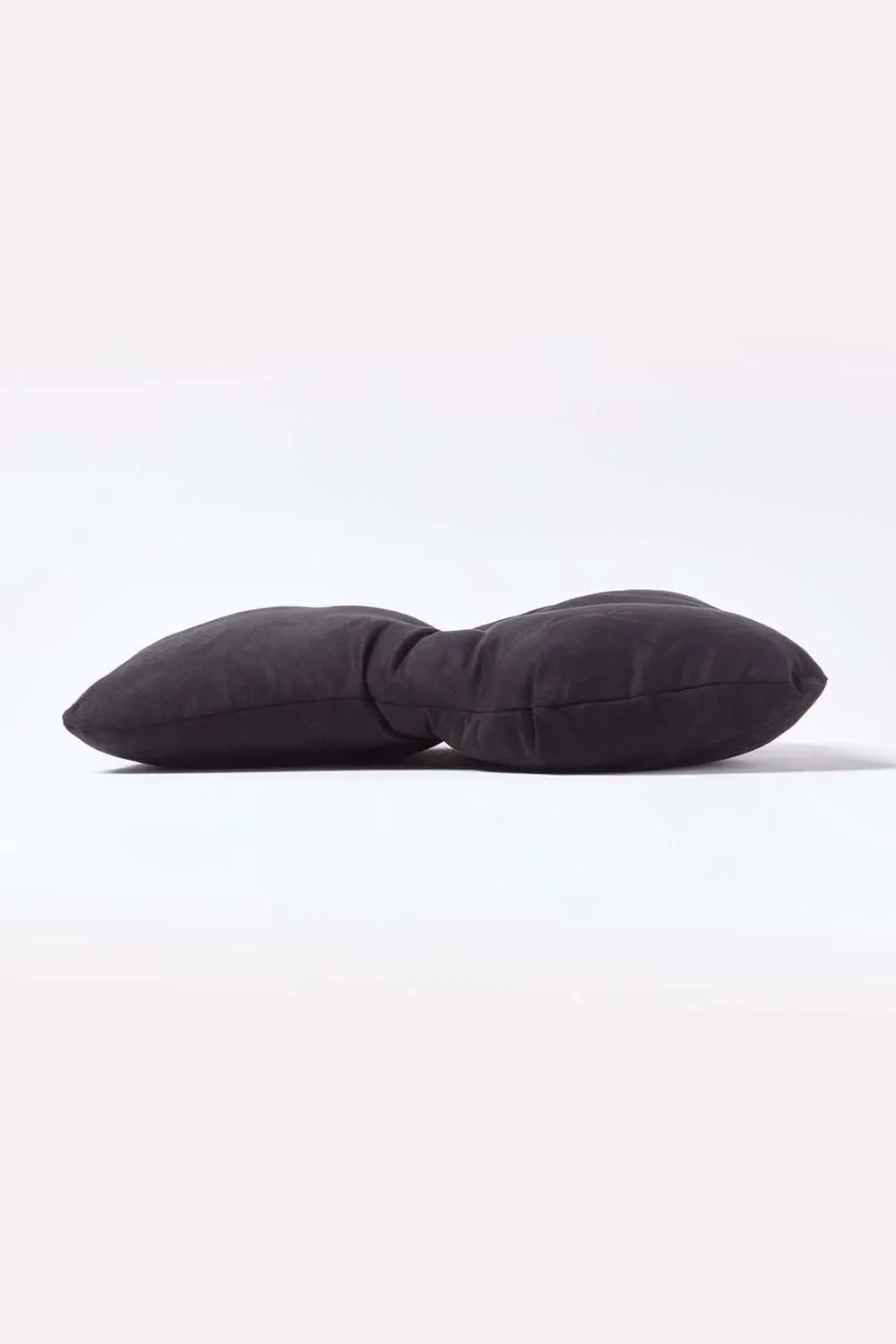 Homescapes Faux Suede Back Support Cushion in Black 4