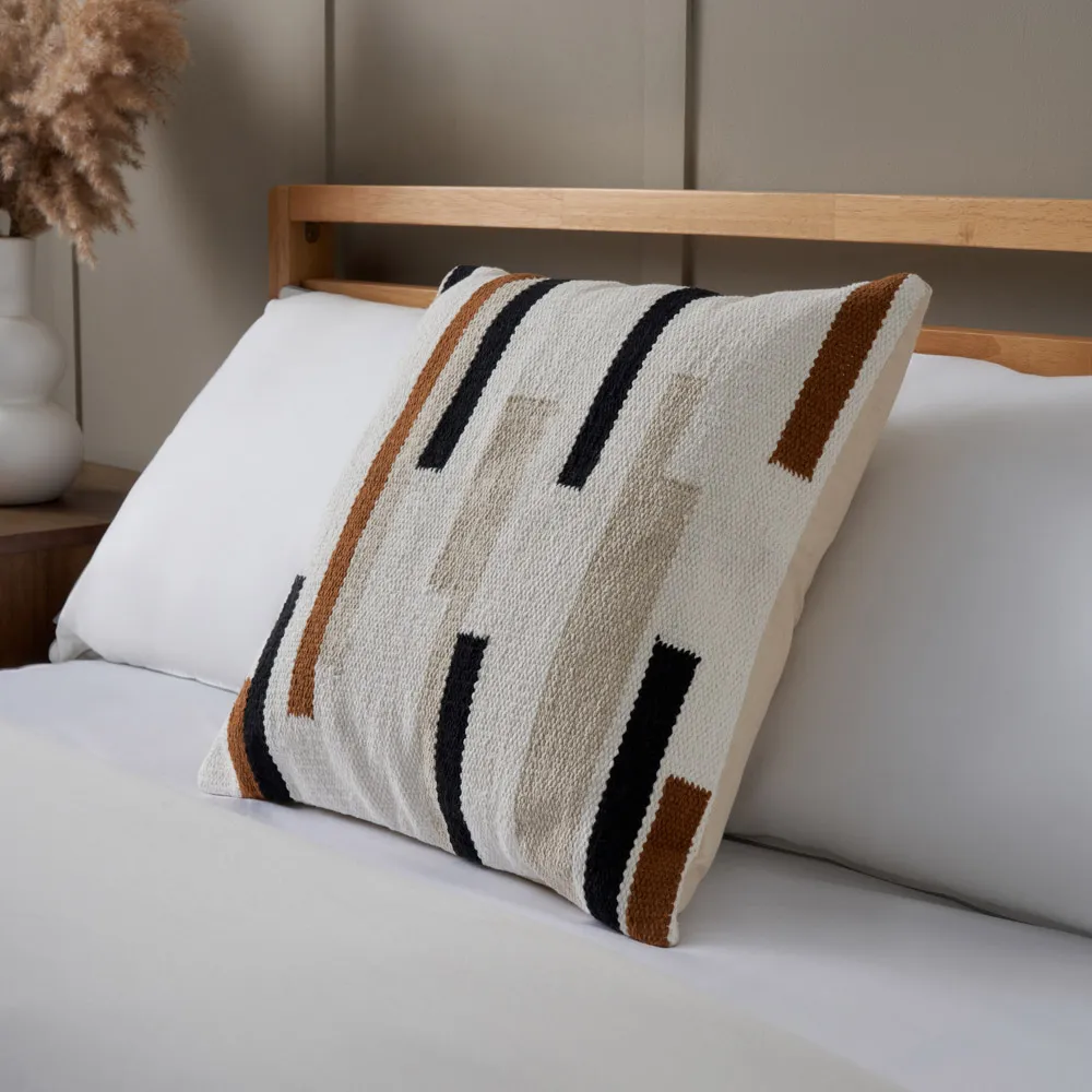 Woven Stripe Cushion, Multi Coloured