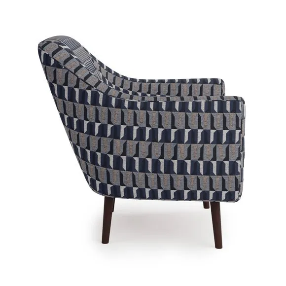 Eddie Regents Jacquard Velvet Tub Chair 4