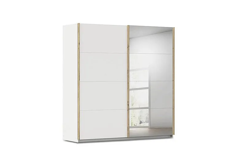 Flavia 226cm 2 Door Decor Sliding Wardrobe with Mirror Door