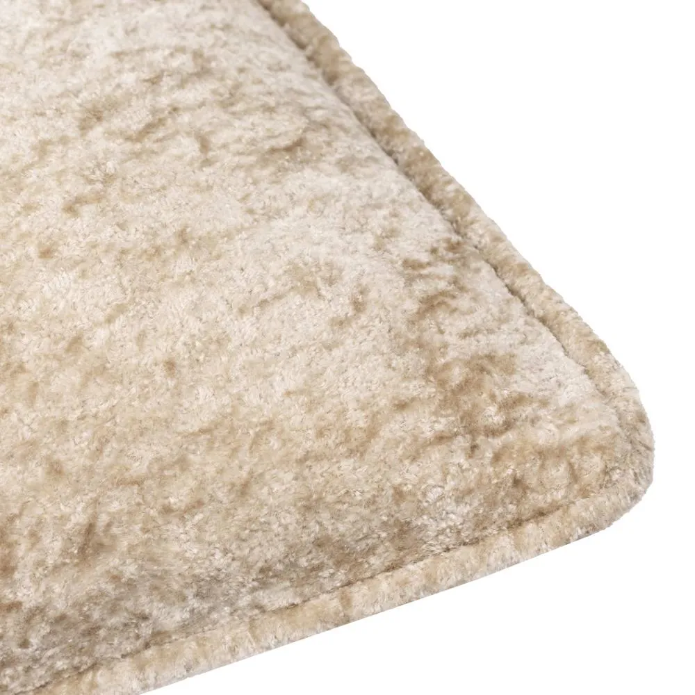Paoletti Lustre Crushed Velvet Cushion in Light Beige 4