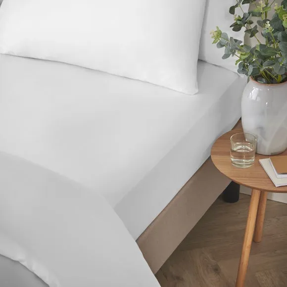 Super Soft Microfibre Plain Fitted Sheet 1