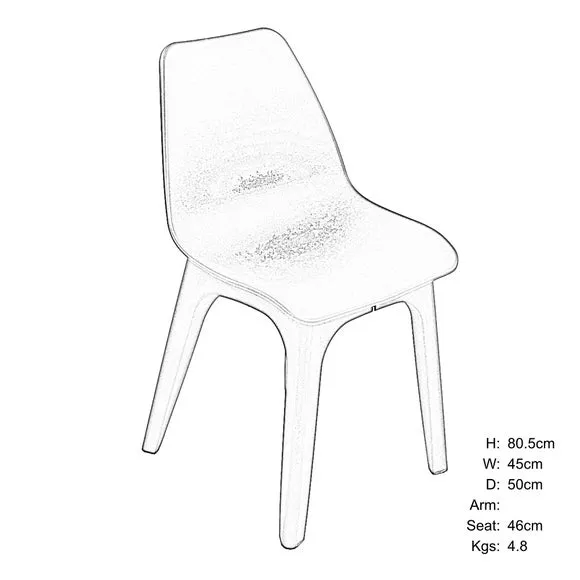 Eolo Pack of 2 Matte Chairs 4
