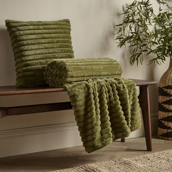Catherine Lansfield Cosy Ribbed Square Cushion 4