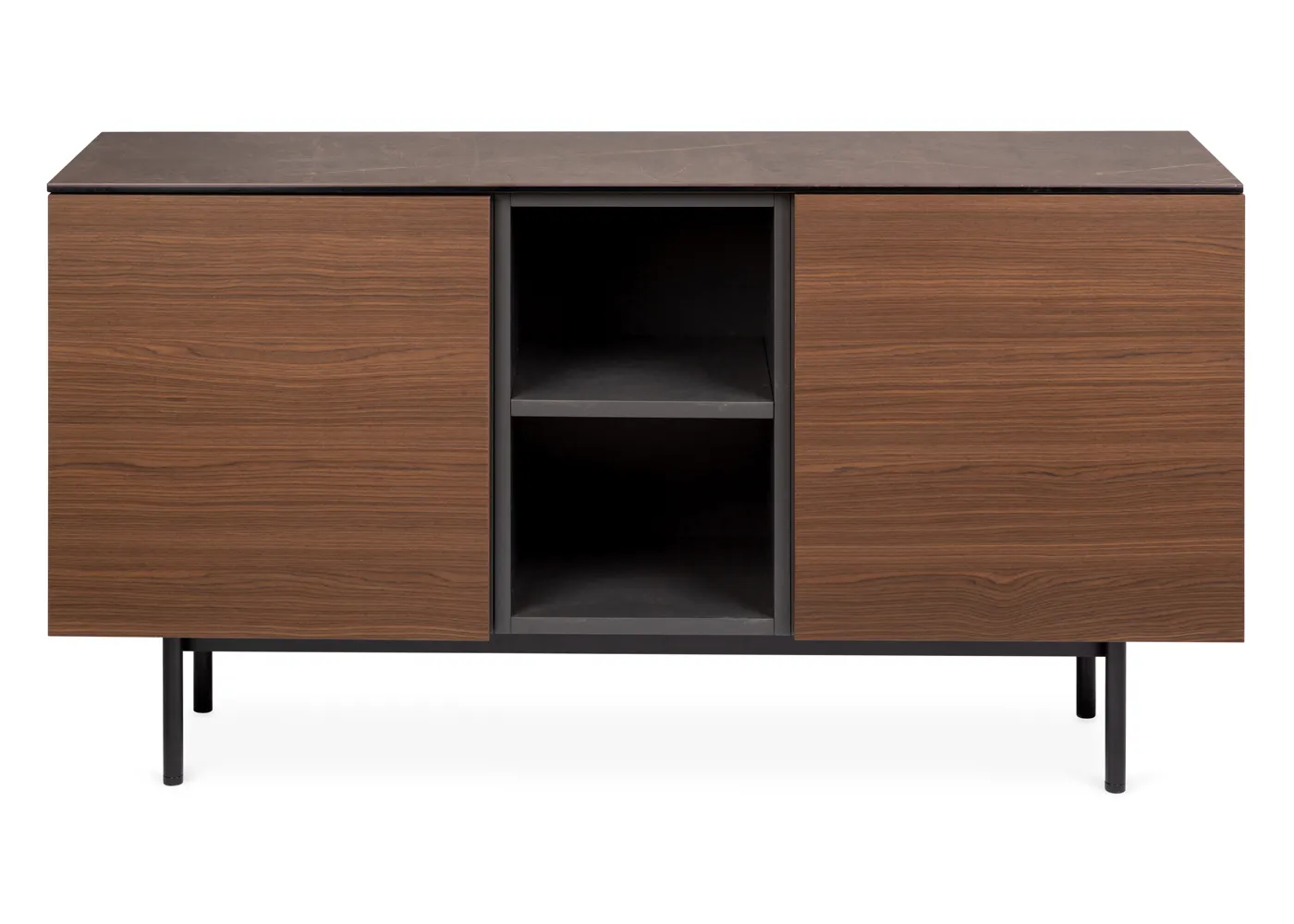 Heal's Massa Sideboard Bronze Ceramic Top Walnut