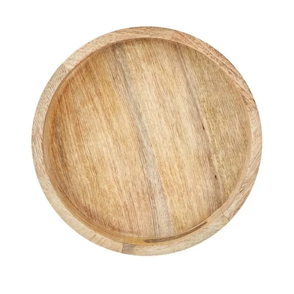 Round Mango Wood Decorative Tray 4