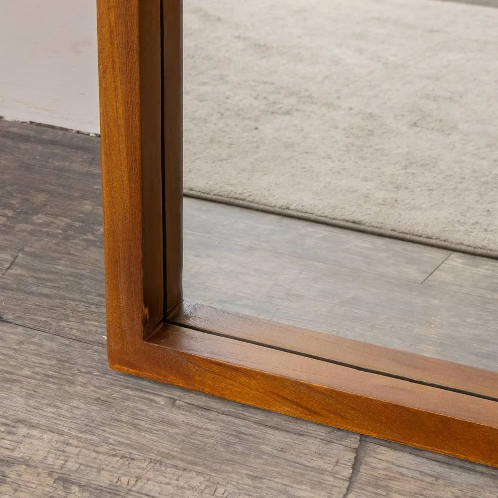 Melody Maison Tall Dark Wood Framed Arched Wall & Leaner Mirror - 60cm X 140cm - Ashwell Range in Brown 4